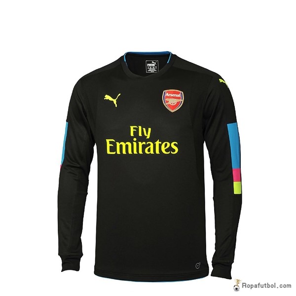 Camiseta Arsenal Replica Primera Ropa ML Portero 2016/17 Negro